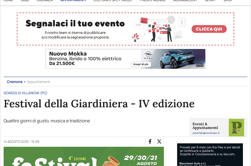 La Provincia | Cremona | Festival della Giardiniera 2025